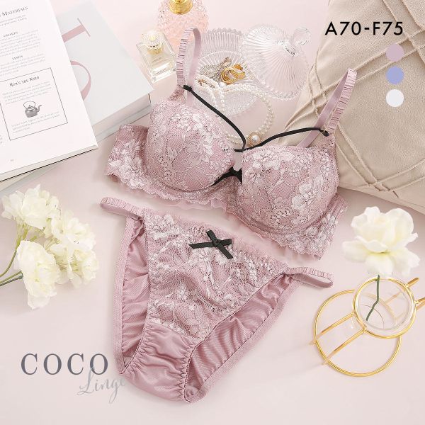 ココランジェ コケティッシュコード ブラジャー ショーツ セット COCO Linge 大きいサイズ ココランジェ コケティッシュコード ブラジャー ショーツ セット COCO Linge 大きいサイズ
