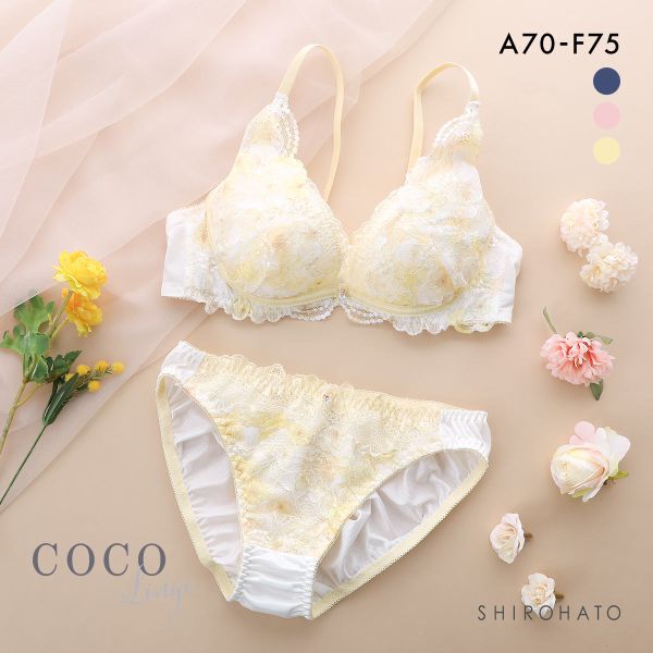 ココランジェ ブルーミングドリーム ブラジャー ショーツ セット ABCDEF 大きいサイズ 小さいサイズ COCO Linge