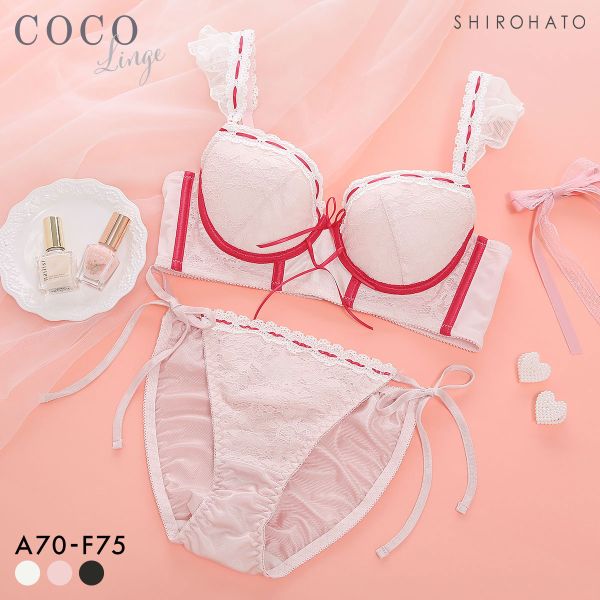 ココランジェ スウィートアイドル ブラジャー ショーツ セット 紐パン 大きいサイズ COCO Linge