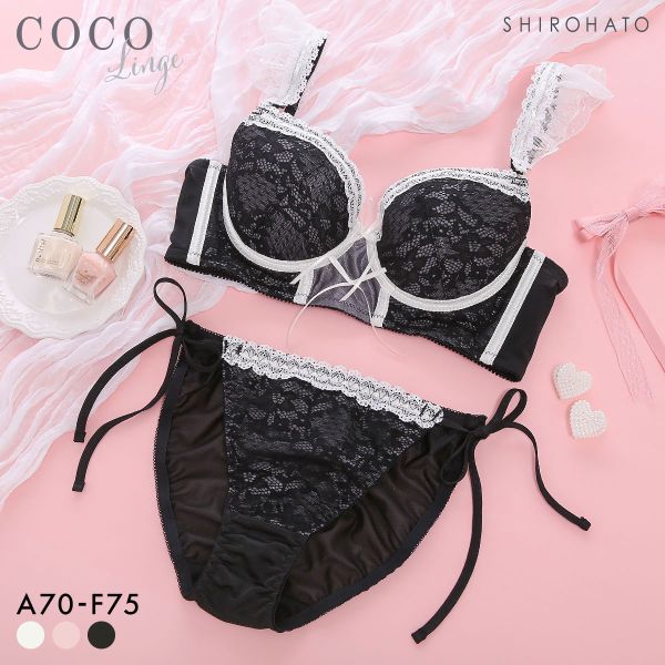 ココランジェ スウィートアイドル ブラジャー ショーツ セット 紐パン 大きいサイズ COCO Linge