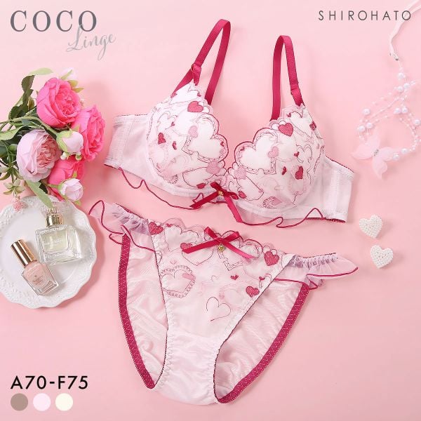 ココランジェ ハートフルメロディー ブラジャー ショーツ セット レース COCO Linge