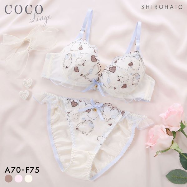 ココランジェ ハートフルメロディー ブラジャー ショーツ セット レース COCO Linge