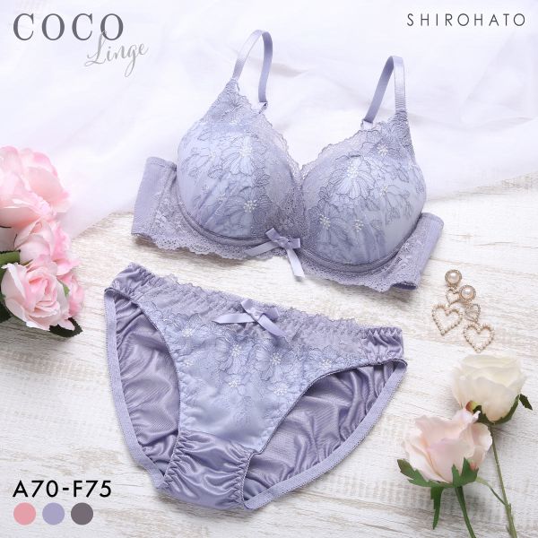ココランジェ グリーミングフロレット ブラジャー ショーツ セット ABCDEF 大きいサイズ 小さいサイズ COCO Linge