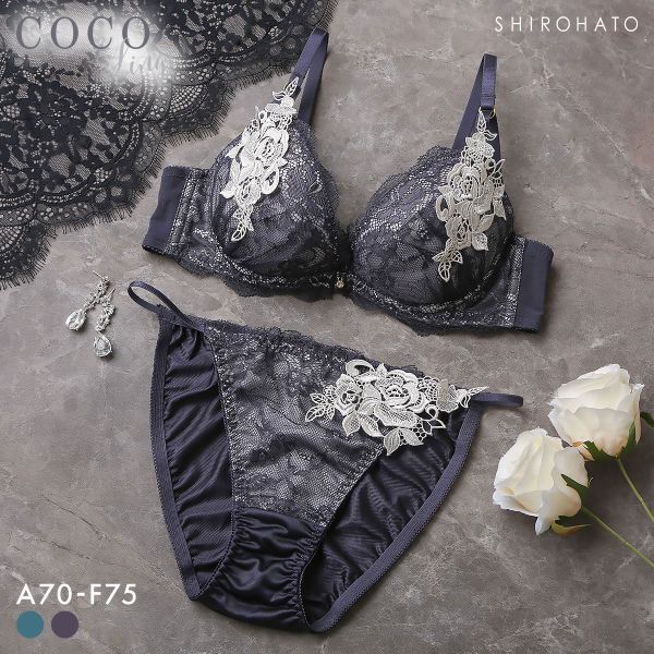 ココランジェ エレガントレーシーモチーフ ブラジャー ショーツ セット COCO Linge