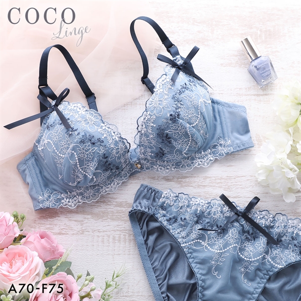 ココランジェ メリーガーデン やわらかカップ ソフトワイヤー ブラジャー ショーツ セット COCO Linge