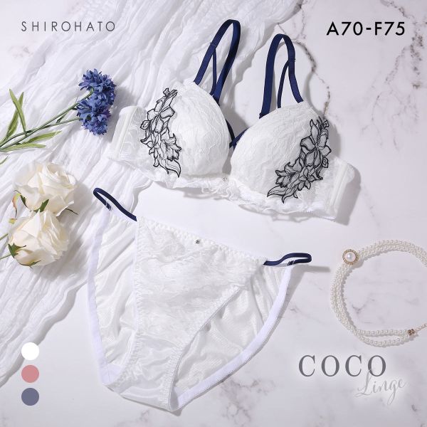 ココランジェ レーシーフラワーコード ブラジャー ショーツ セット COCO Linge