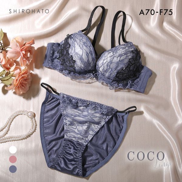ココランジェ レーシーフラワーコード ブラジャー ショーツ セット COCO Linge