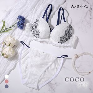 ココランジェ レーシーフラワーコード ブラジャー ショーツ セット COCO Linge