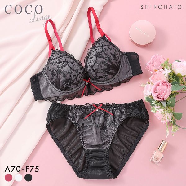 ココランジェ トゥインクルキャット ブラジャー ショーツ セット COCO Linge 大きいサイズ