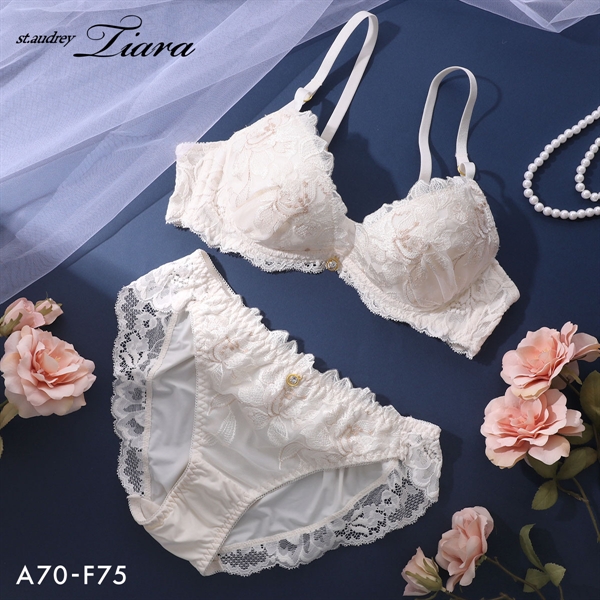 セントオードリー ティアラ ピュアセダクション 3/4カップ ブラジャー ショーツ セット ABCDEF バックレース St.Audrey tiara