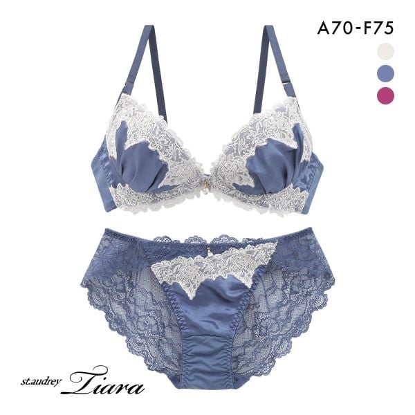 セントオードリー グロリアスジュエリー ブラジャー ショーツ セット バックレース 谷間メイク ダブルパッド St.Audrey tiara