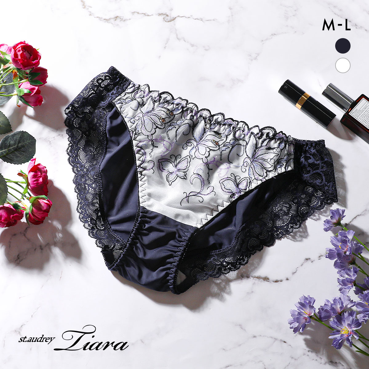 セントオードリー ティアラ ジュエルバタフライ ノーマル ショーツ St.Audrey tiara(NV-ネイビー-M)