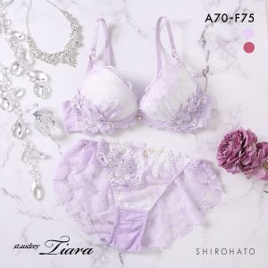 セントオードリーティアラ ドーリーフラワーモチーフ ブラジャー ショーツ セット 総レース バックレース 大きいサイズ