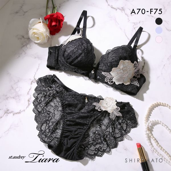 セントオードリー ティアラ アリュールメローライト ブラジャー ショーツ セット バックレース St.Audrey tiara 大きいサイズ