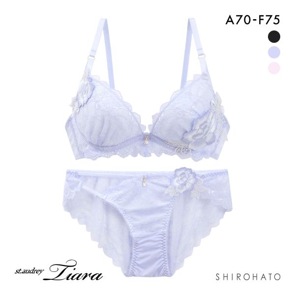 セントオードリー ティアラ アリュールメローライト ブラジャー ショーツ セット バックレース St.Audrey tiara 大きいサイズ