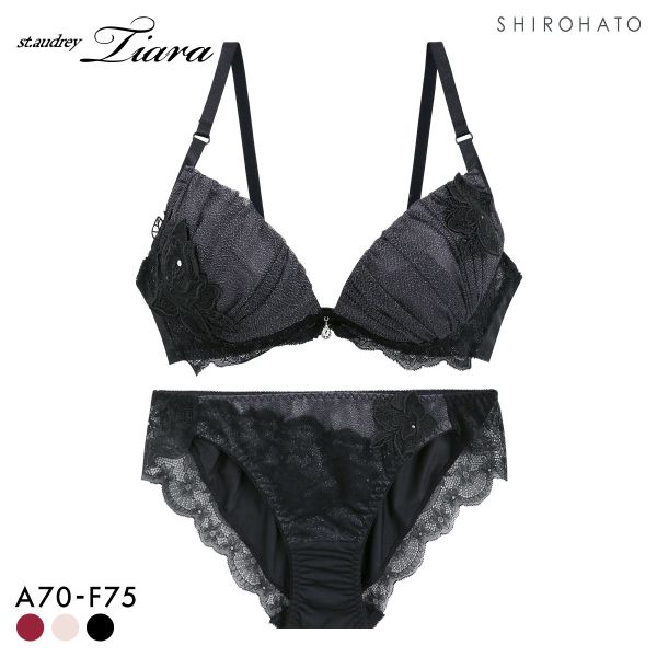 セントオードリー ティアラ ダズリンローズ 3/4カップ ブラジャー ショーツ セット ABCDEF バックレース St.Audrey tiara