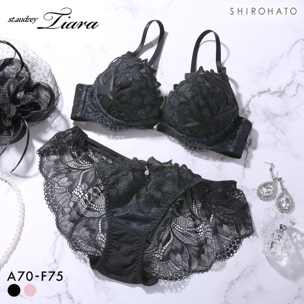 セントオードリー ティアラ レディアントペタル 3/4カップ ブラジャー ショーツ セット ABCDEF バックレース St.Audrey tiara