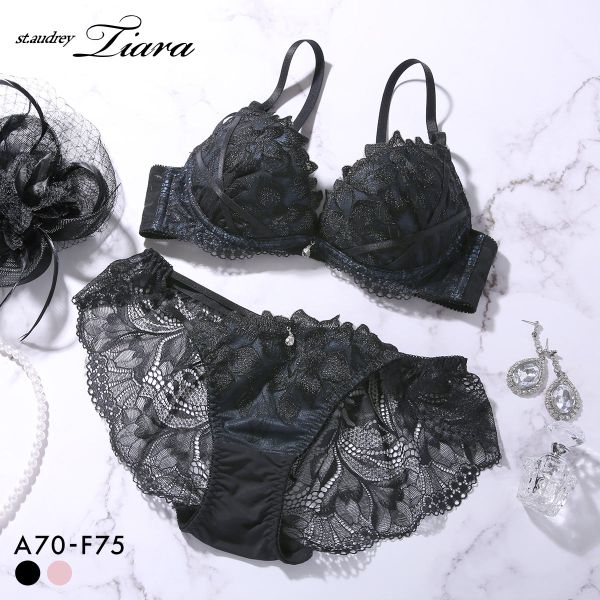 セントオードリー ティアラ レディアントペタル 3/4カップ ブラジャー ショーツ セット ABCDEF バックレース St.Audrey tiara