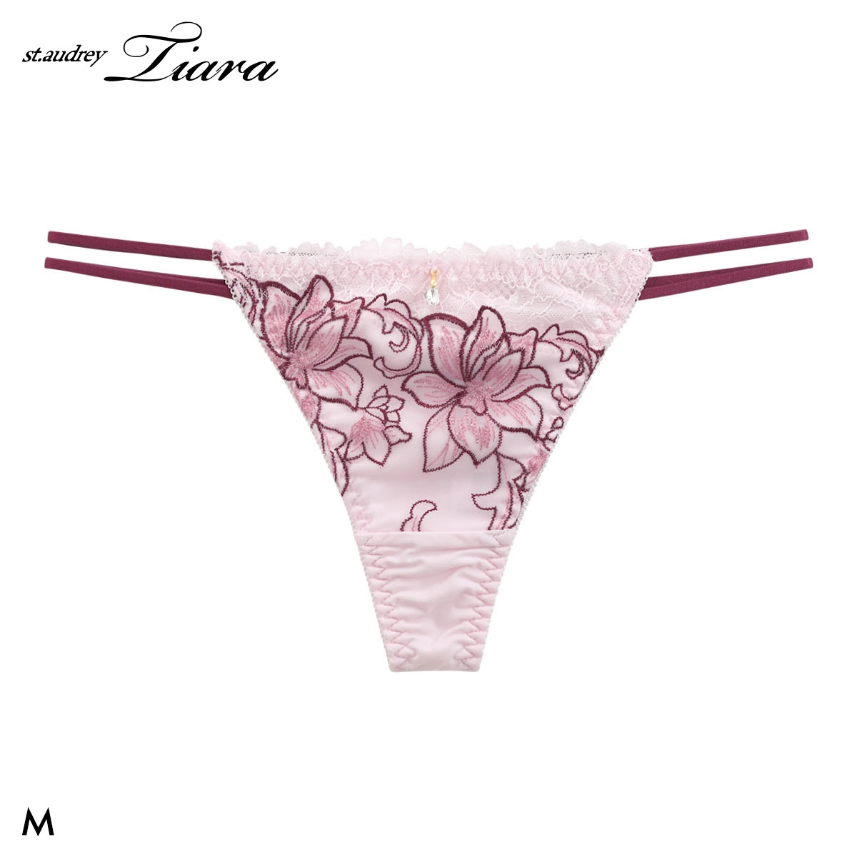 セントオードリー ティアラ グラマラスフラワーコード ショーツ Tバック ストリング St.Audrey tiara(PI-ピンク-M)