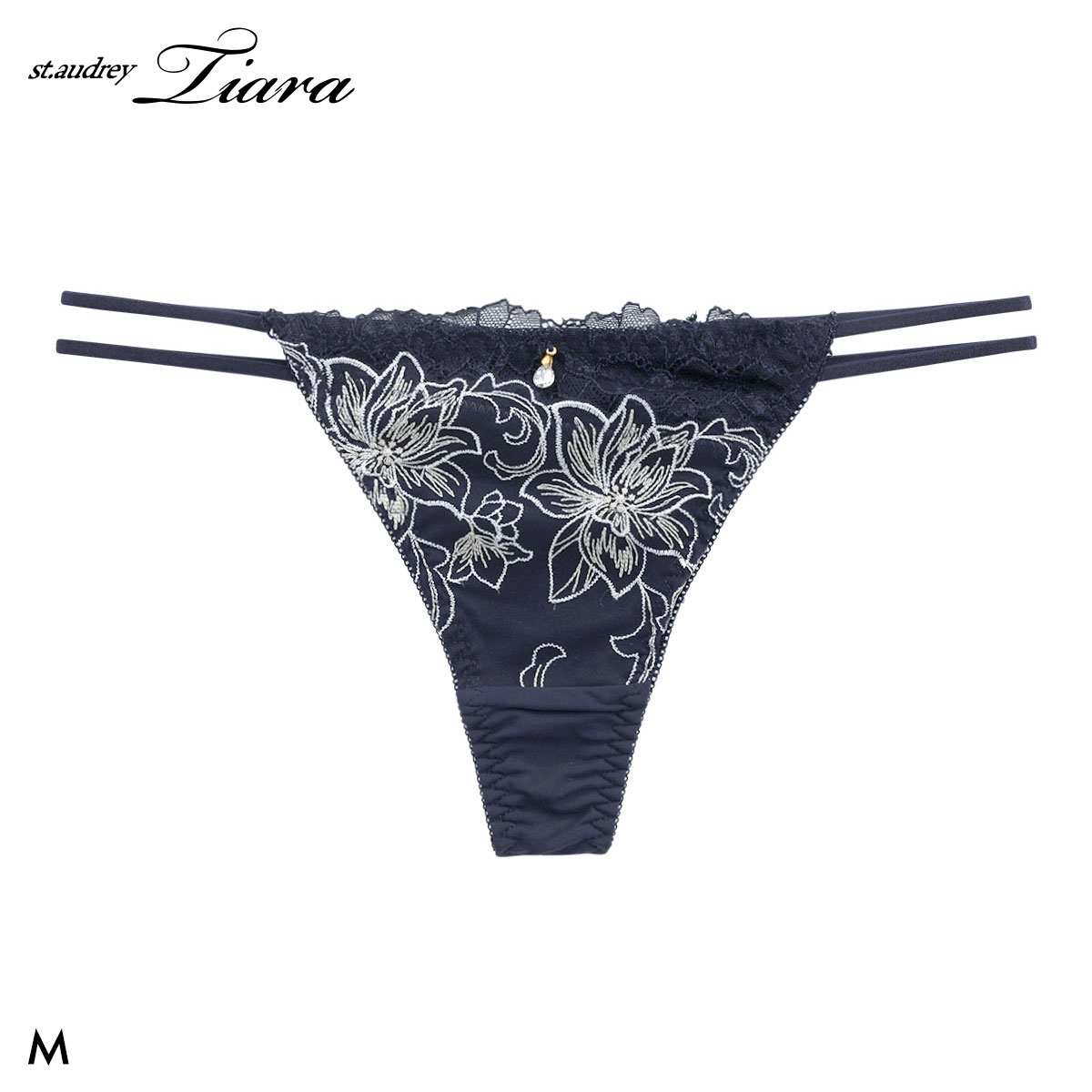 セントオードリー ティアラ グラマラスフラワーコード ショーツ Tバック ストリング St.Audrey tiara(NV-ネイビー-M)