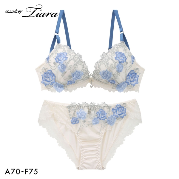 セントオードリー ティアラ ロージ―ガーデン 3/4カップ ブラジャー ショーツ セット ABCDEF バックレース St.Audrey tiara
