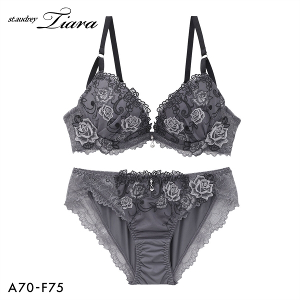 セントオードリー ティアラ ロージ―ガーデン 3/4カップ ブラジャー ショーツ セット ABCDEF バックレース St.Audrey tiara