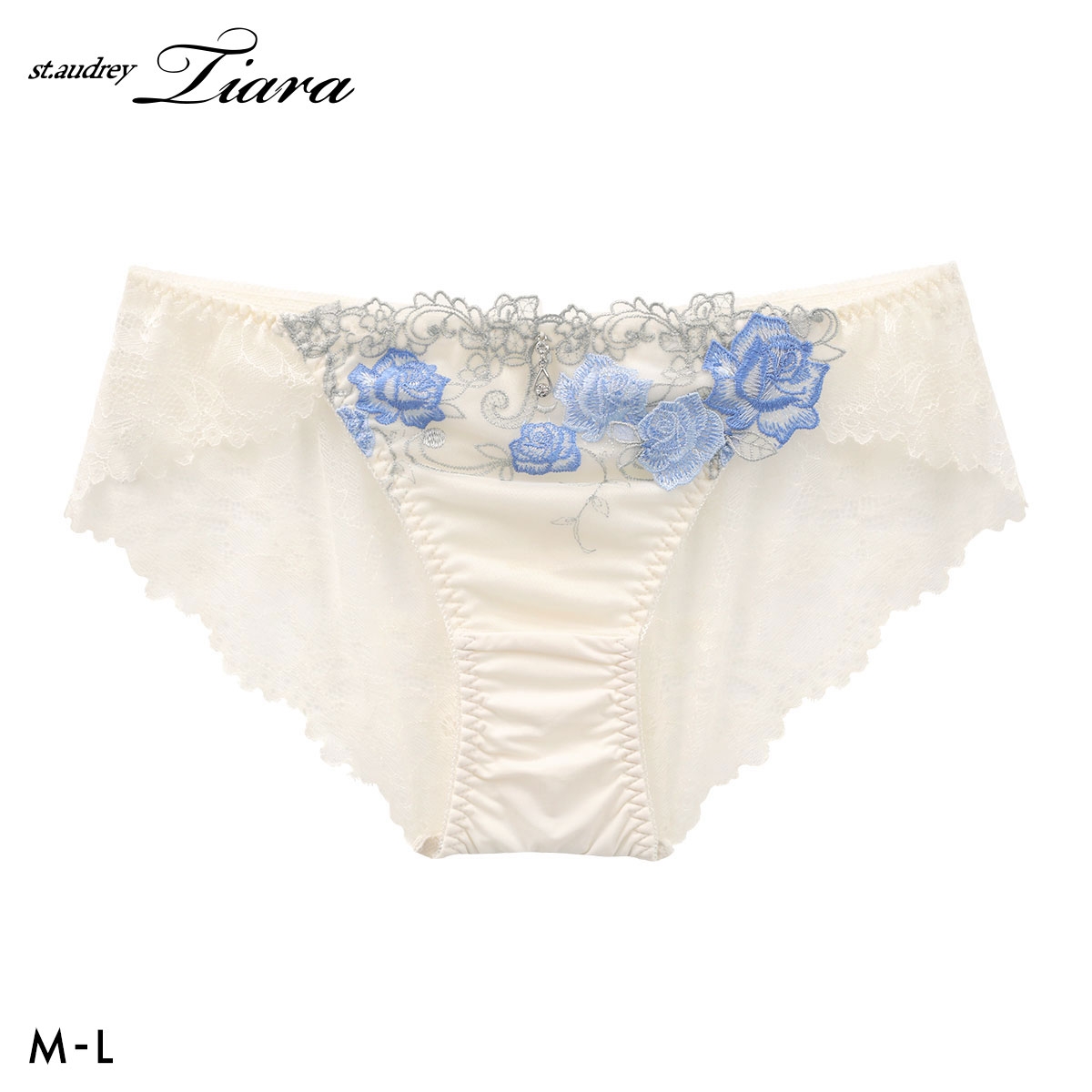 セントオードリー ティアラ ロージーガーデン 総レース バックレース ショーツ 単品 St.Audrey tiara(BU-ブルー-M)
