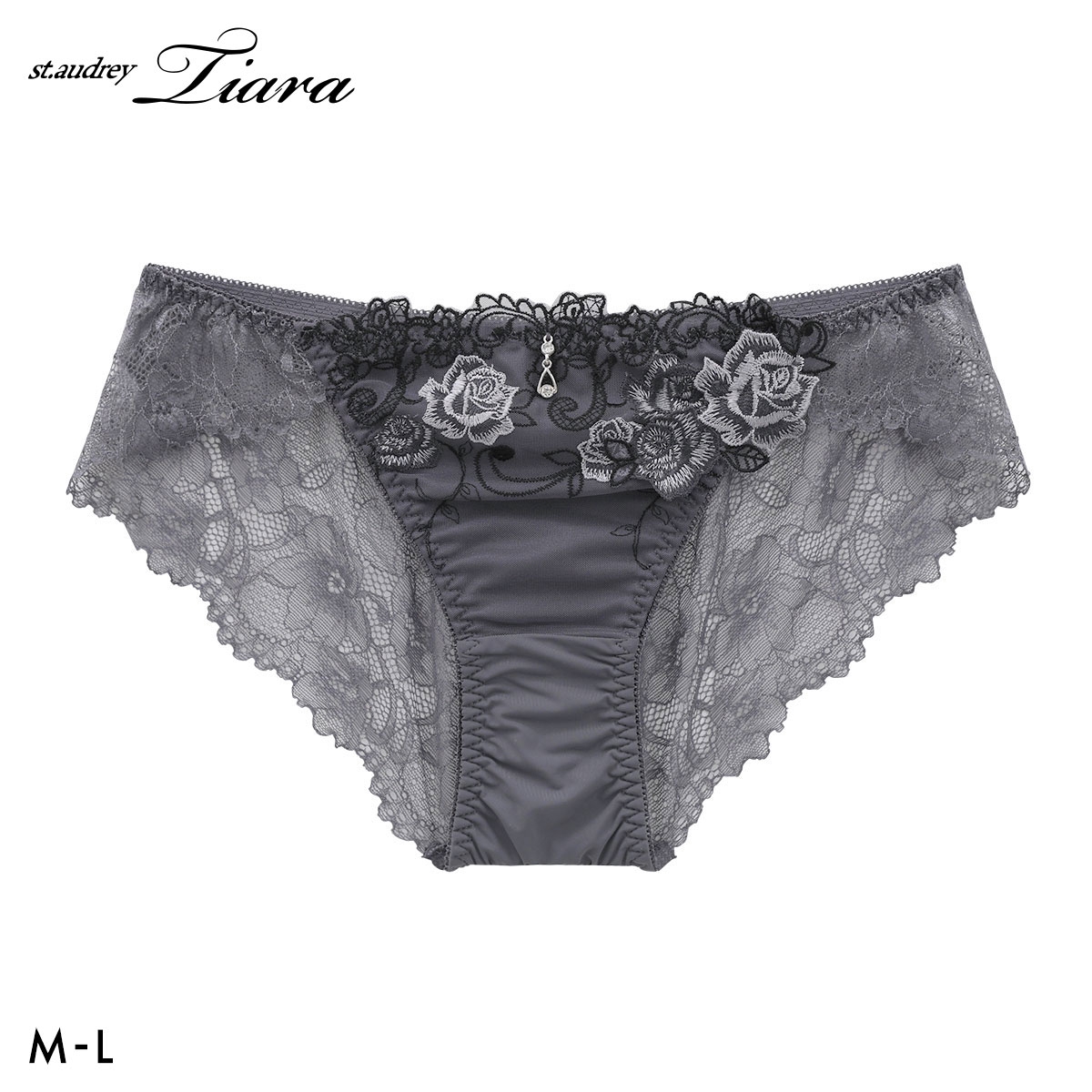 セントオードリー ティアラ ロージーガーデン 総レース バックレース ショーツ 単品 St.Audrey tiara(CGY-チャコールグレー-M)
