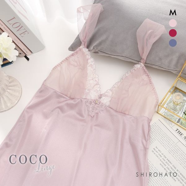ココランジェ マルチブルーム スリップ 75cm ランジェリー COCO Linge(PGY-ピンクグレー-M-75)