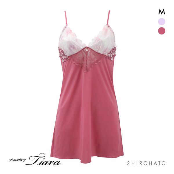 セントオードリーティアラ ドーリーフラワーモチーフ スリップ ロングキャミソール St.Audrey tiara