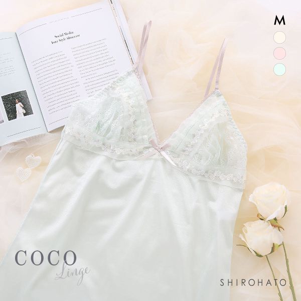 ココランジェ プティフラワーリボン スリップ 75cm ランジェリー COCO Linge