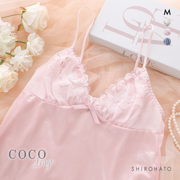 ココランジェ ユーフォリアフラワーシフォン 75cm スリップ ランジェリー COCO Linge