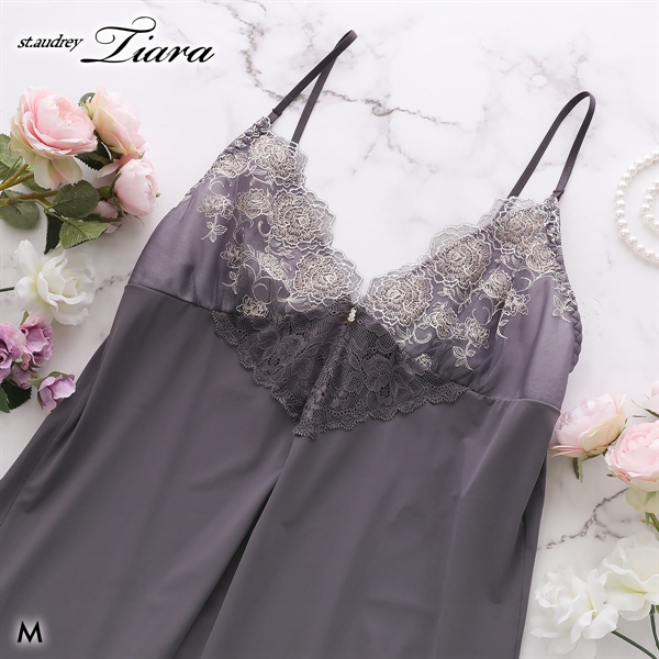 セントオードリー ティアラ シャイニーエレガントローズ スリップ ロングキャミソール St.Audrey tiara