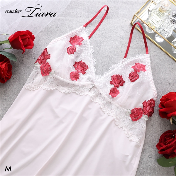 セントオードリー ティアラ ロージーガーデン スリップ ロングキャミソール ランジェリー 75cm丈 St.Audrey tiara