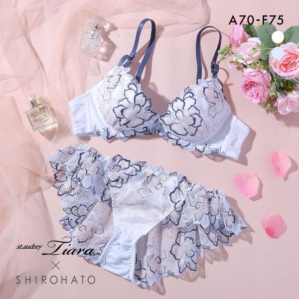 セントオードリーティアラ グロッシークイーン SHIROHATO別注 ブラジャー ショーツ セット レースアップ フレアショーツ バックレース