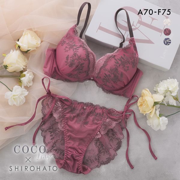 ココランジェ ミスティフローラ SHIROHATO別注 ブラジャー ショーツ セット ABCDEF 大きいサイズ 小さいサイズ COCO Linge