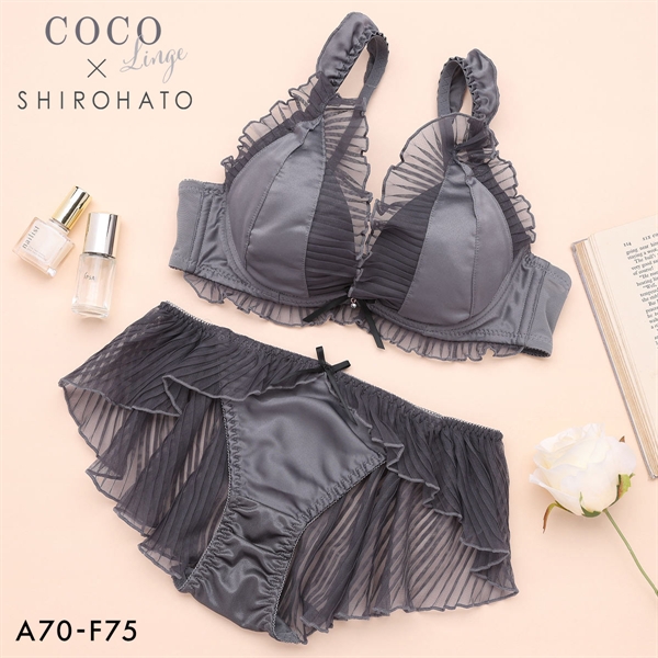 ココランジェ メルティプリーツ ブラジャー フレア ショーツ セット SHIROHATO 別注 COCO Linge