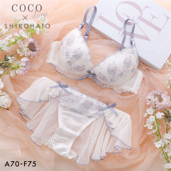 ココランジェ ガーデンアーチブーケ ブラジャー フレア ショーツ セット SHIROHATO 別注 COCO Linge
