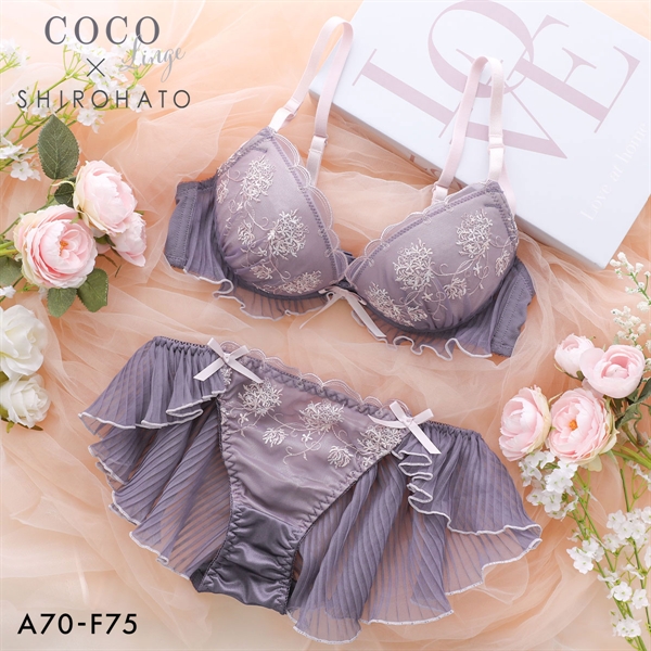 ココランジェ ガーデンアーチブーケ ブラジャー フレア ショーツ セット SHIROHATO 別注 COCO Linge