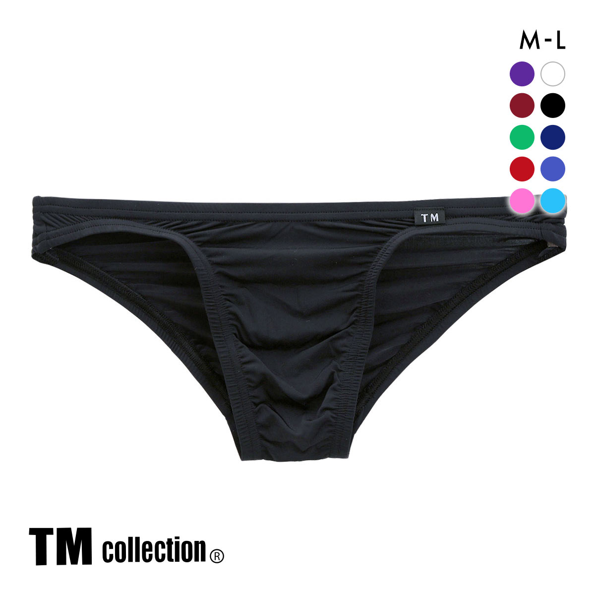 ティーエム コレクションTM collection STRIKE SKIN FLATSTYLE ベーシックビキニ ハーフバック ML 036624 036626(BK-ブラック-M)