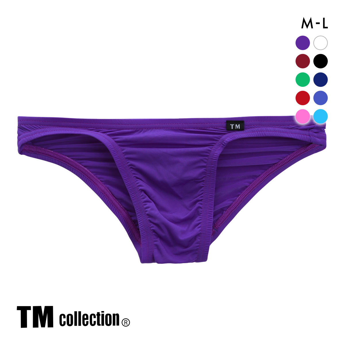 ティーエム コレクションTM collection STRIKE SKIN FLATSTYLE ベーシックビキニ ハーフバック ML 036624 036626(PU-パープル-M)