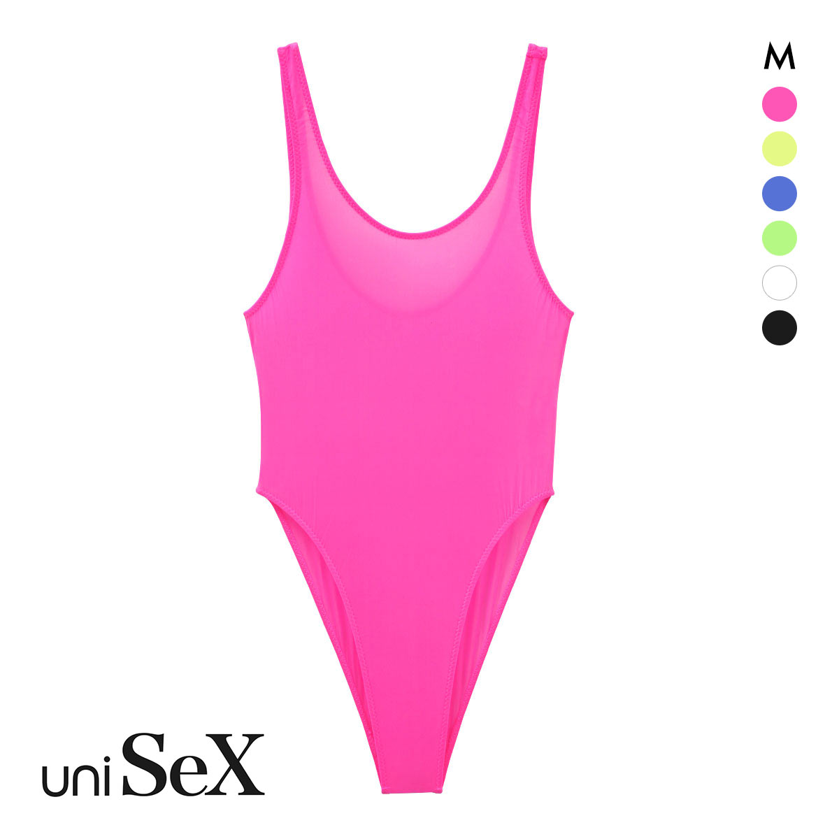 ユニセックス UNISEX Clearskin ハイレグ ボディスーツ フルバック M 男女兼用 TMコレクション ジェンダーレス スケスケ プレイ(PI-ピンク-M)