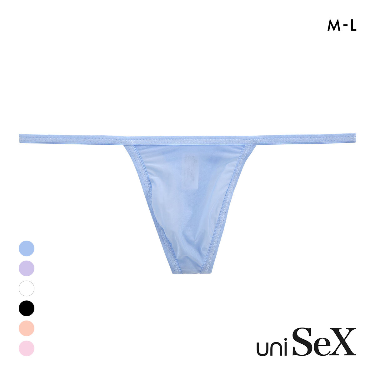 ユニセックス UNISEX Clearskin ハギなしマイクロトリム TB Tバック NINE TM ローライズ 男女兼用 ジェンダーレス(SX-サックス-M)