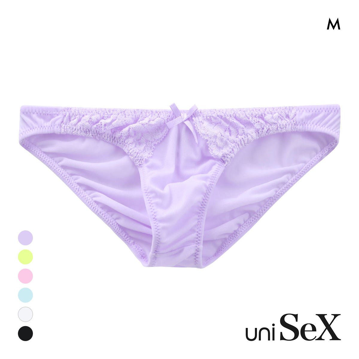 ユニセックス uniSeX NewT2M2 Cute lace ハーフバック HB 男女兼用 ジェンダーレス(PU-パープル-M)