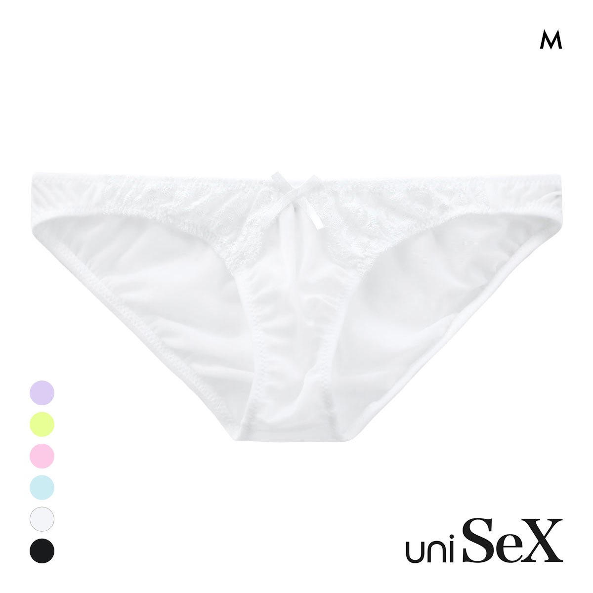 ユニセックス uniSeX NewT2M2 Cute lace ハーフバック HB 男女兼用 ジェンダーレス(WH-ホワイト-M)