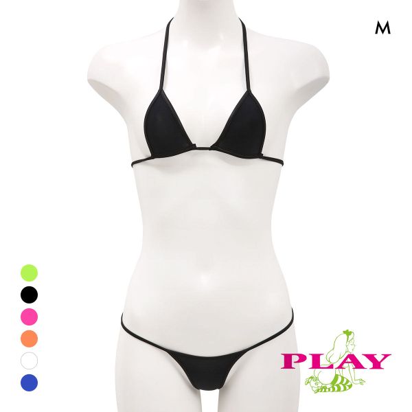 レディース マイクロビキニ PLAY STRIKESKINxWET micro bra ブラセット Tバック M ブラレット セクシー下着