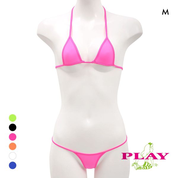 レディース マイクロビキニ PLAY STRIKESKINxWET micro bra ブラセット Tバック M ブラレット セクシー下着