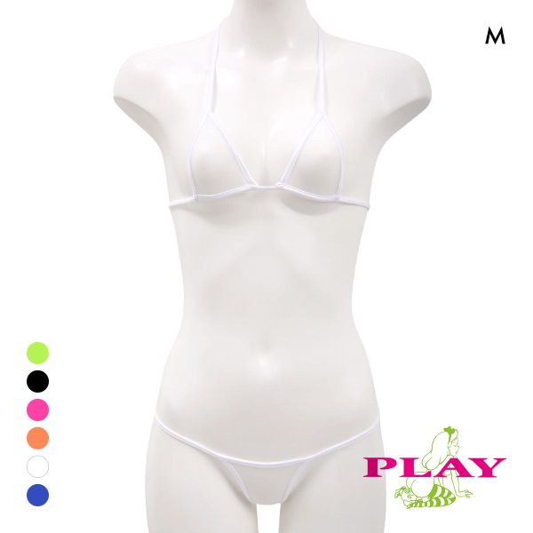 レディース マイクロビキニ PLAY STRIKESKINxWET micro bra ブラセット Tバック M ブラレット セクシー下着