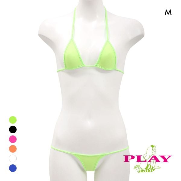 レディース マイクロビキニ PLAY STRIKESKINxWET micro bra ブラセット Tバック M ブラレット セクシー下着