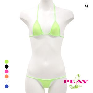 レディース マイクロビキニ PLAY STRIKESKINxWET micro bra ブラセット Tバック M ブラレット セクシー下着